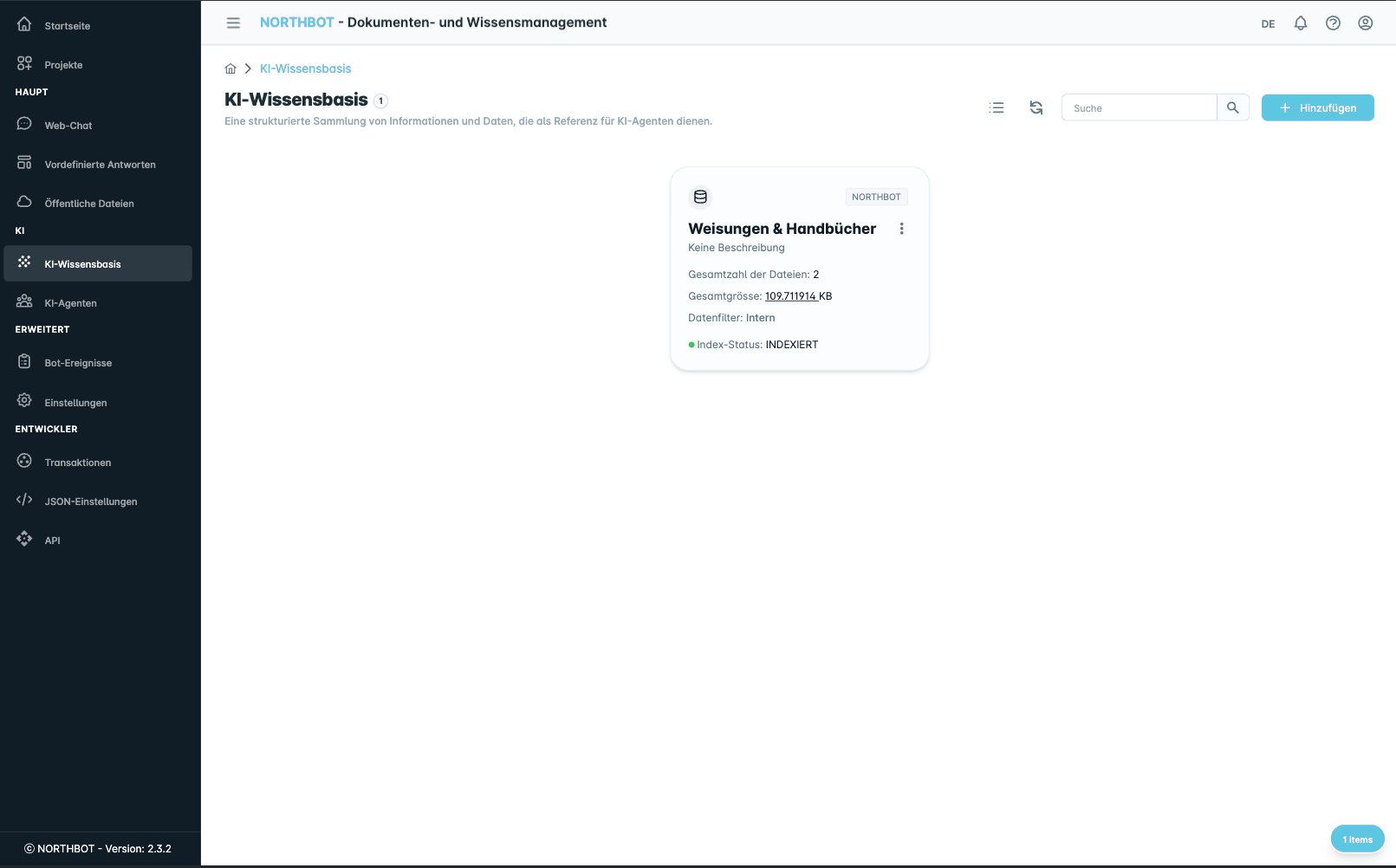 NORTHBOT Dokumenten und Wissensmanagement